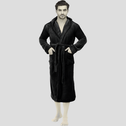 Bequemer Herren-Fleece-Bademantel