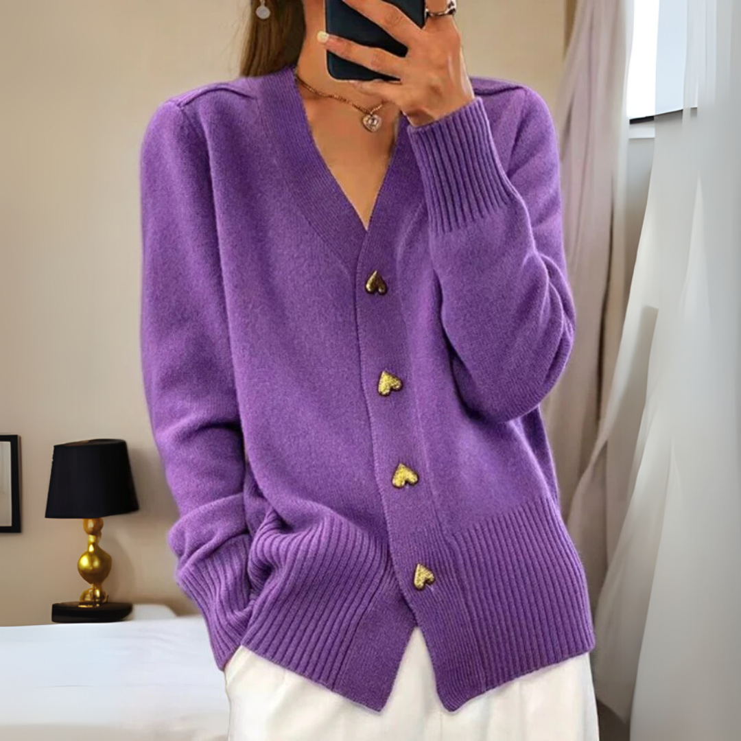 Warme Strickjacke mit Knöpfen