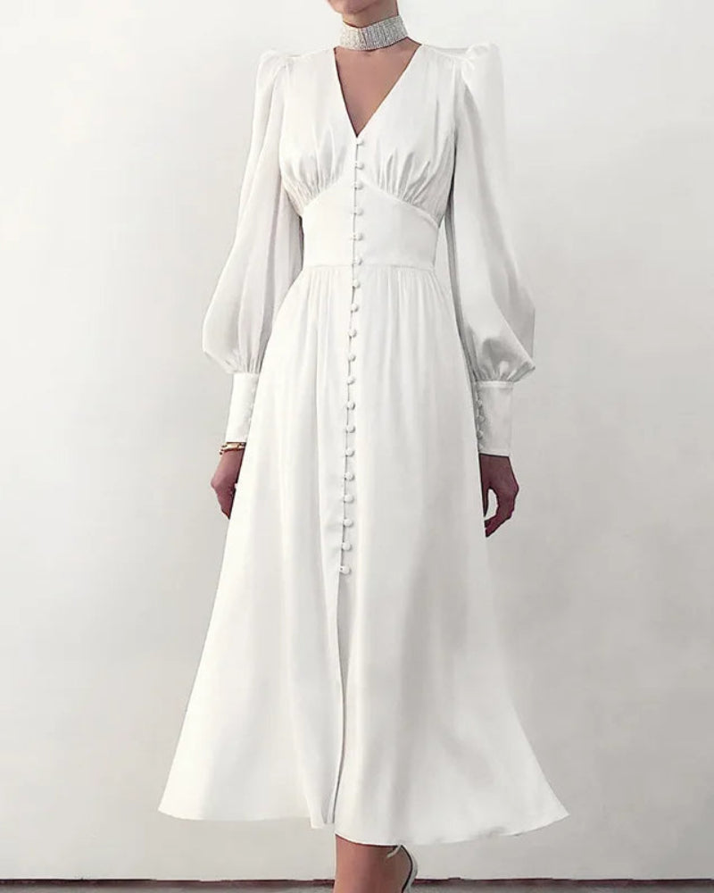 Elegantes Satin-Maxikleid mit V-Ausschnitt für Damen Zeitlose Eleganz mit modernem Touch