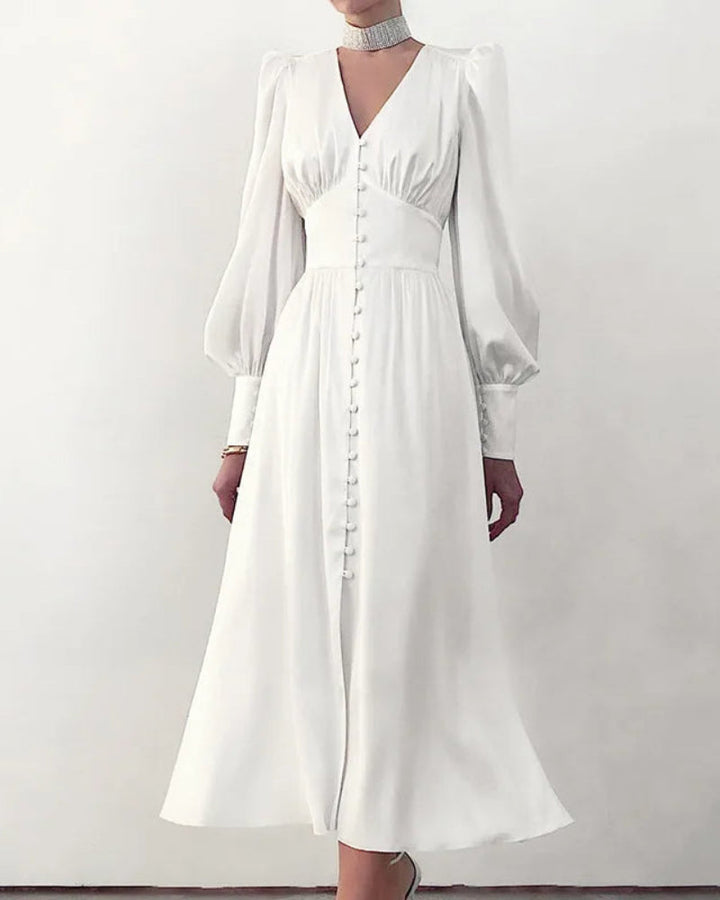 Elegantes Satin-Maxikleid mit V-Ausschnitt für Damen Zeitlose Eleganz mit modernem Touch
