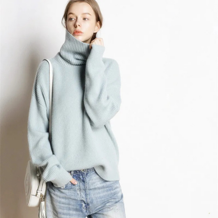 Oversize-Rollkragenpullover für Damen