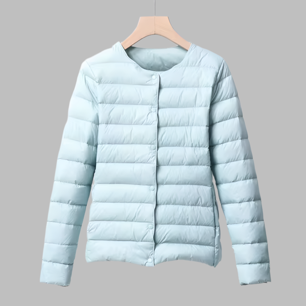 Kragenloser, tragbarer Puffer für Frühling und Winter