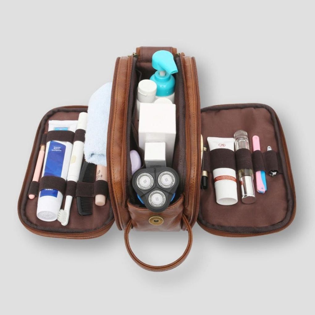Königliche Reise-Kulturbeutel aus Leder