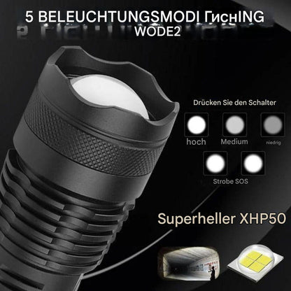 90000 Lumen XHP50.2 LETTSTIGSTE Taschenlampe