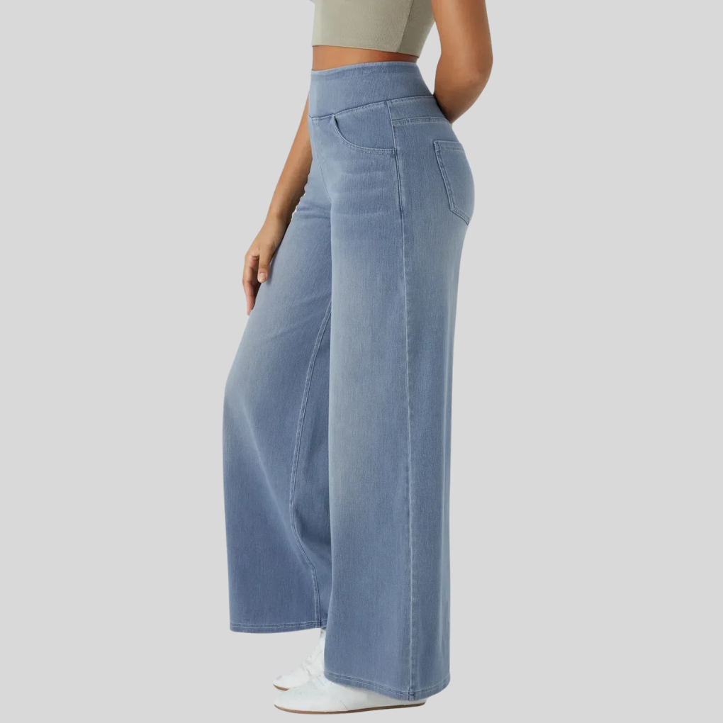 Evie High-Waist Elastic Pants