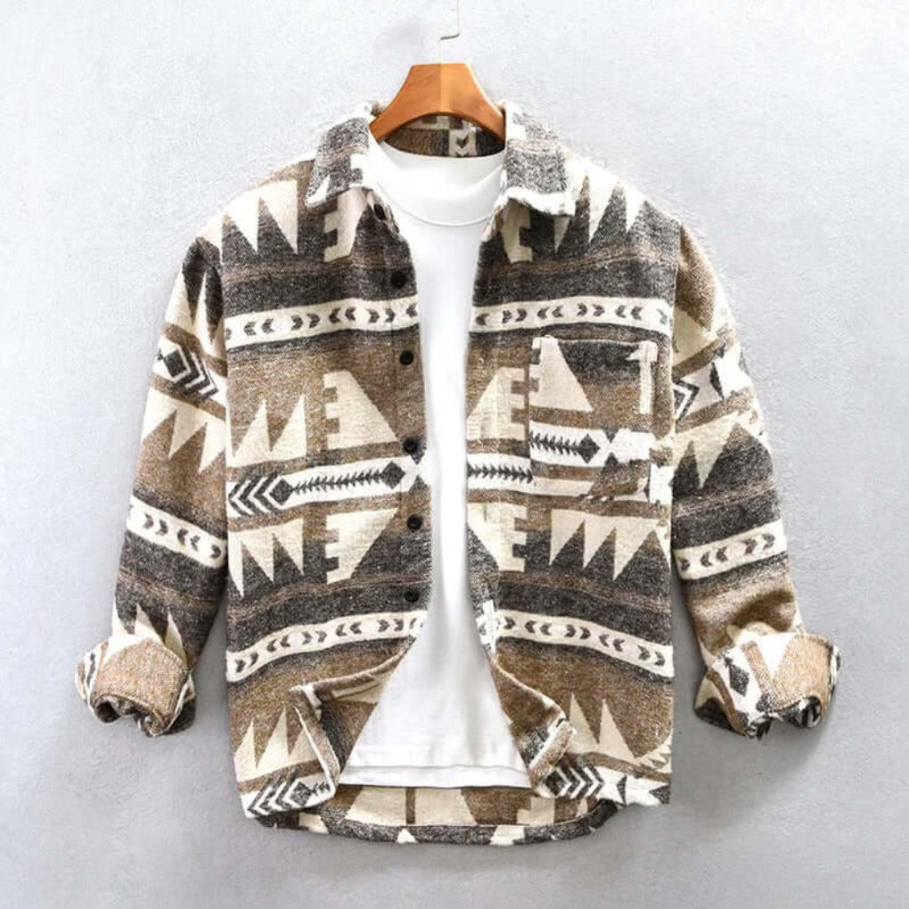 Hemdjacke mit südwestlichem Azteken-Print
