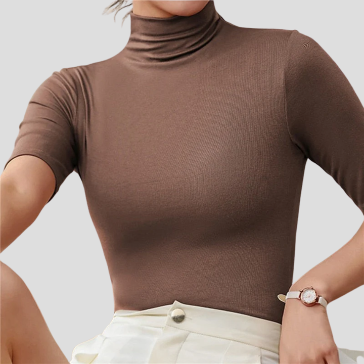 Ultradünner nahtloser Rollkragenpullover für Damen