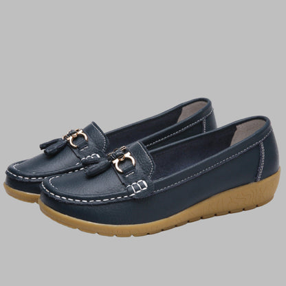 Retro-Keil-Loafer für Damen