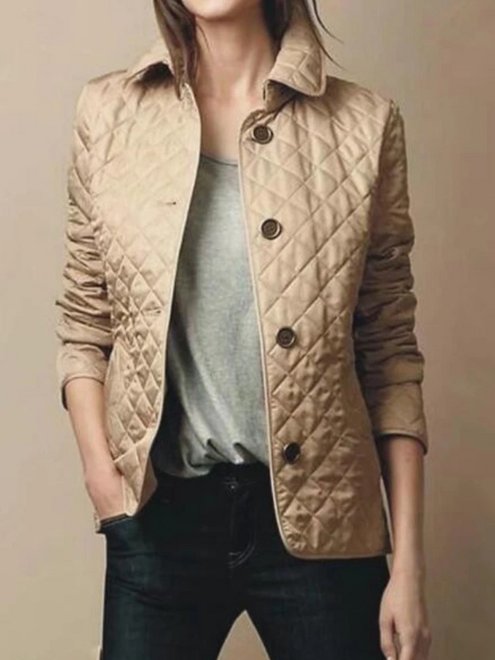 Lässige Steppjacke mit Umlegekragen für Damen