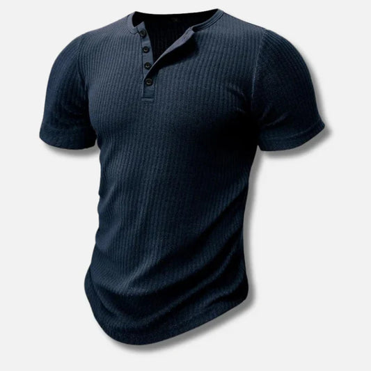 Figurbetontes Henley-T-Shirt für Herren