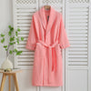 Leichter Kimono-Bademantel aus 100 % Baumwolle mit Waffelmuster