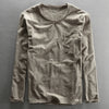 Langarmshirt aus Vintage-Baumwolle mit Rundhalsausschnitt