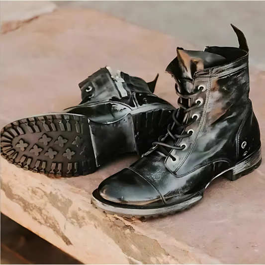 Vintage Damenlederstiefel