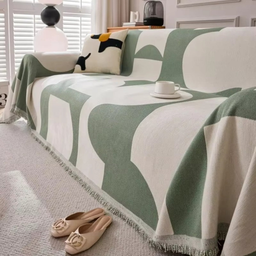 Moderner geometrischer Sofabezug