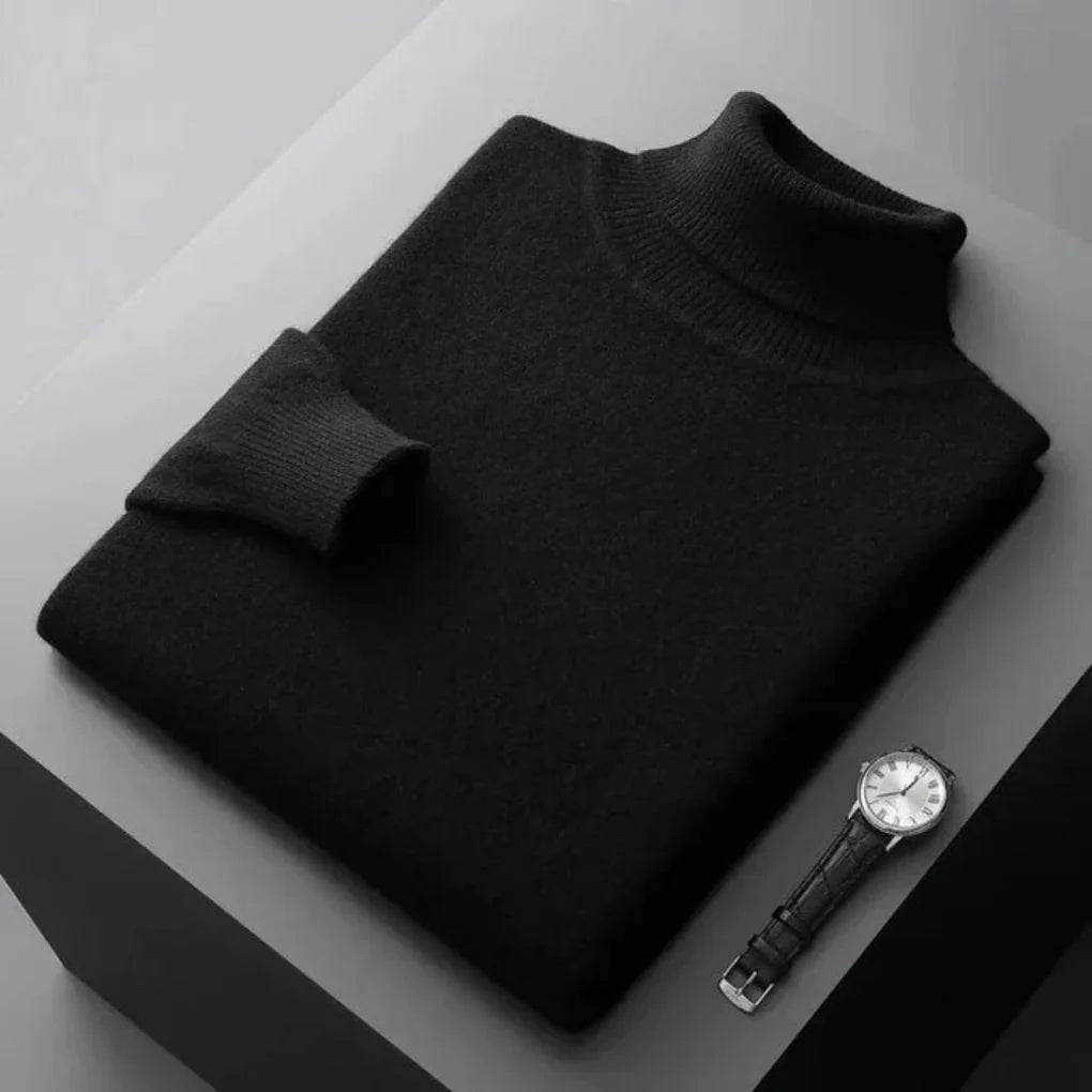 Hochwertiger Herren Kaschmir Rollkragenpullover