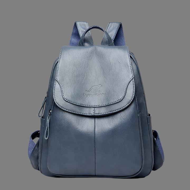 Diebstahlsicherer Lederrucksack für stilvolle Frauen