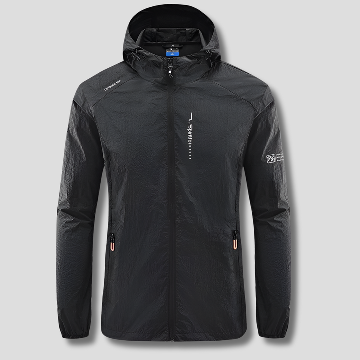Ultraleichte, wind- und sonnendichte Sommerjacke mit Kapuze für Herren