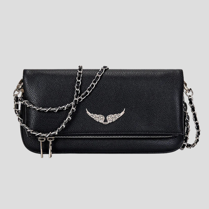 Elegante Ledertasche mit Kettenriemen
