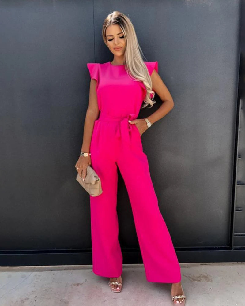 Eleganter Jumpsuit mit Flatterärmeln