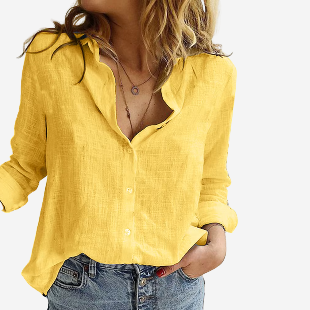Femke – Elegante Damenbluse aus Leinenmischung