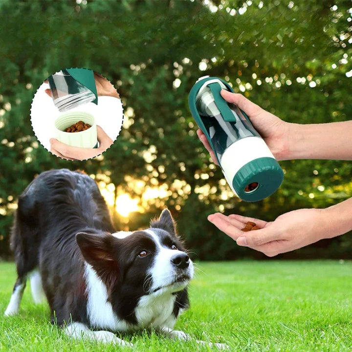 Tragbare Trink- und Futterflasche für Hunde