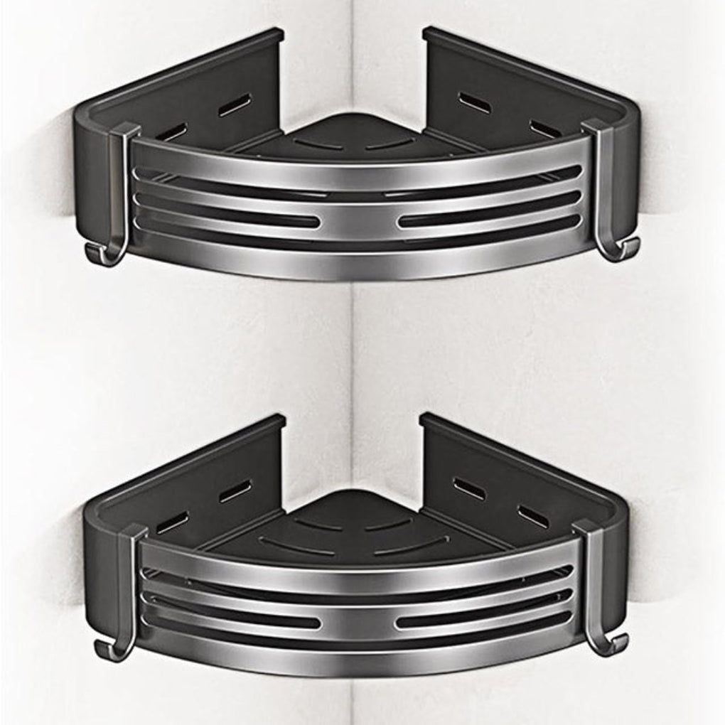 2-stufiger selbstklebender Eck-Duschkorb