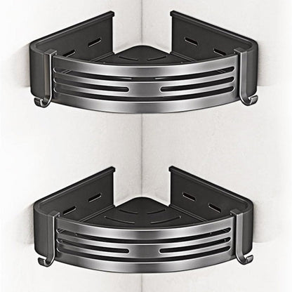 2-stufiger selbstklebender Eck-Duschkorb