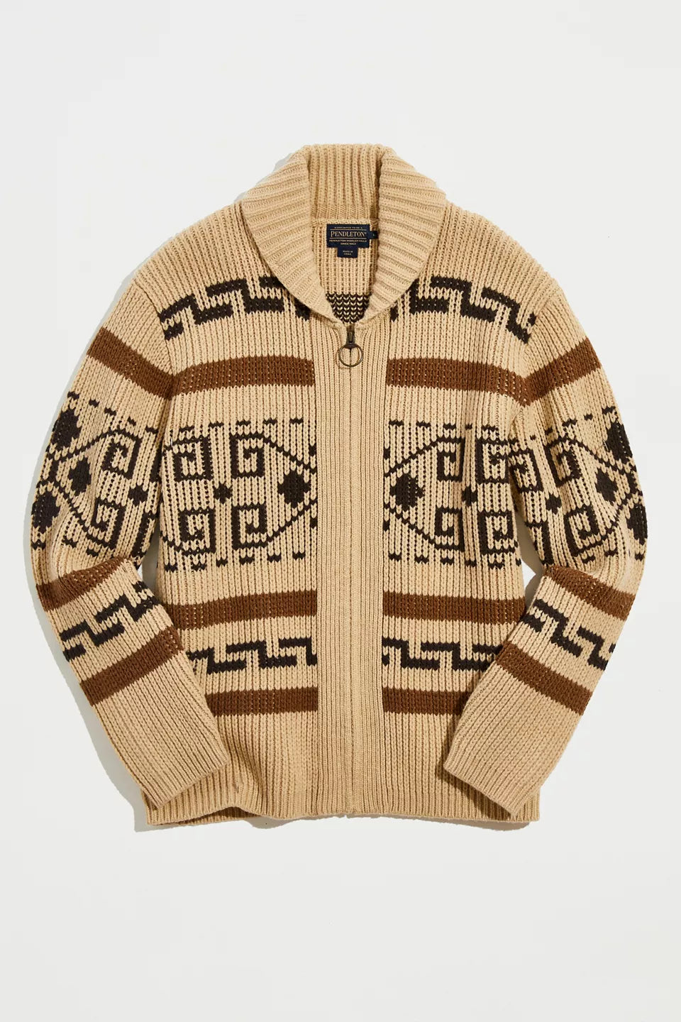 Vintage Strick-Cardigan für Herren mit Reißverschluss. Zeitloser Stil trifft auf modernen Komfort.