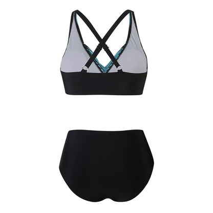 High Waist Bikini Set mit Stilvollem Print