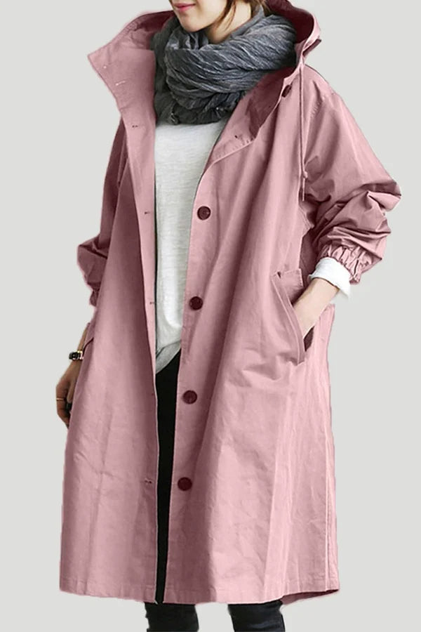 Wasserabweisender Oversized Trenchcoat in Halblanger Passform