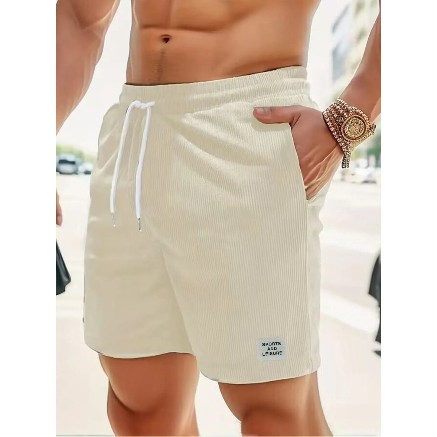 Herren Cord-Shorts