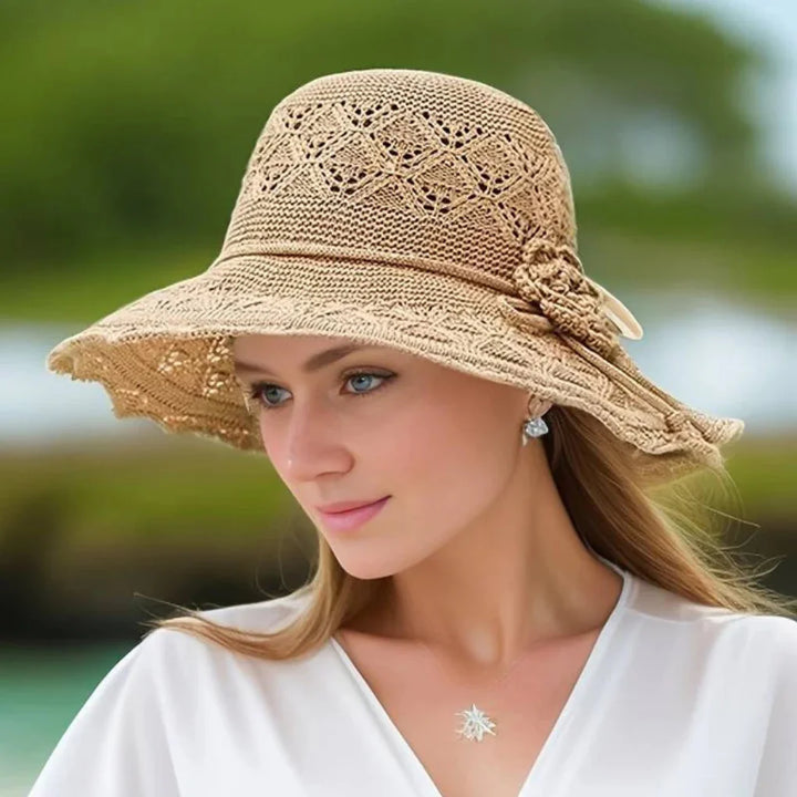 Eleganter Sonnenhut aus Spitze für Damen