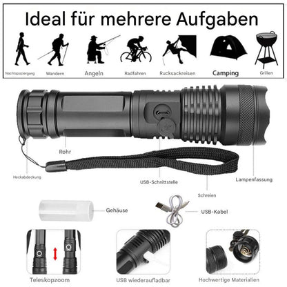 90000 Lumen XHP50.2 LETTSTIGSTE Taschenlampe