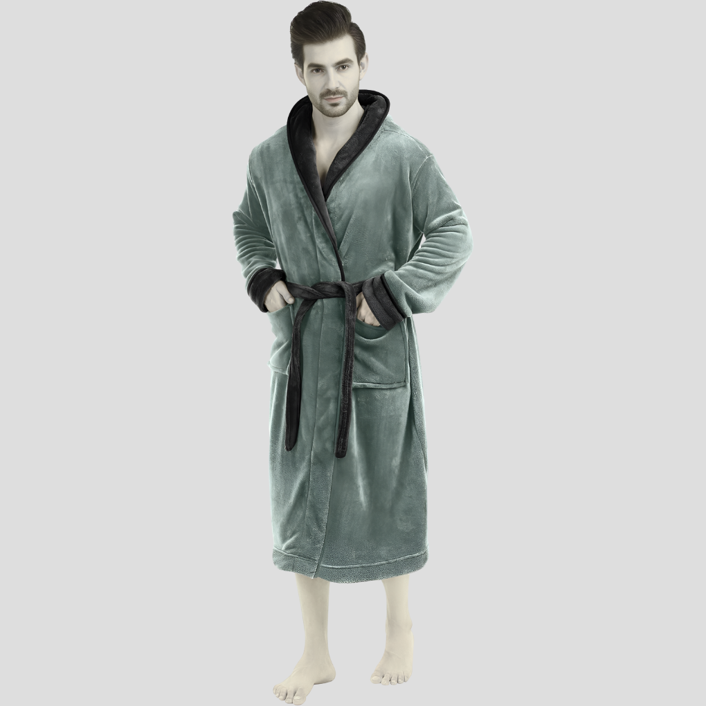 Bequemer Herren-Fleece-Bademantel