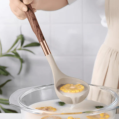 10-teiliges Silikon-Kochutensilien-Set mit ergonomischen Griffen