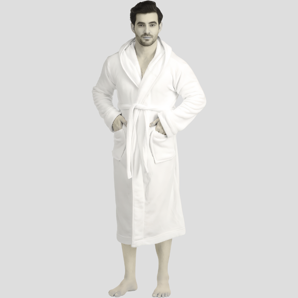 Bequemer Herren-Fleece-Bademantel