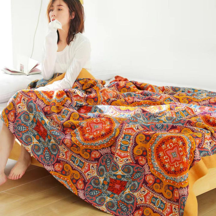 Boho Wendedecke – Künstlerische Wärme mit doppelseitigem Design