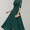 Maxikleid mit Spitzenärmeln – Hochzeitsgast