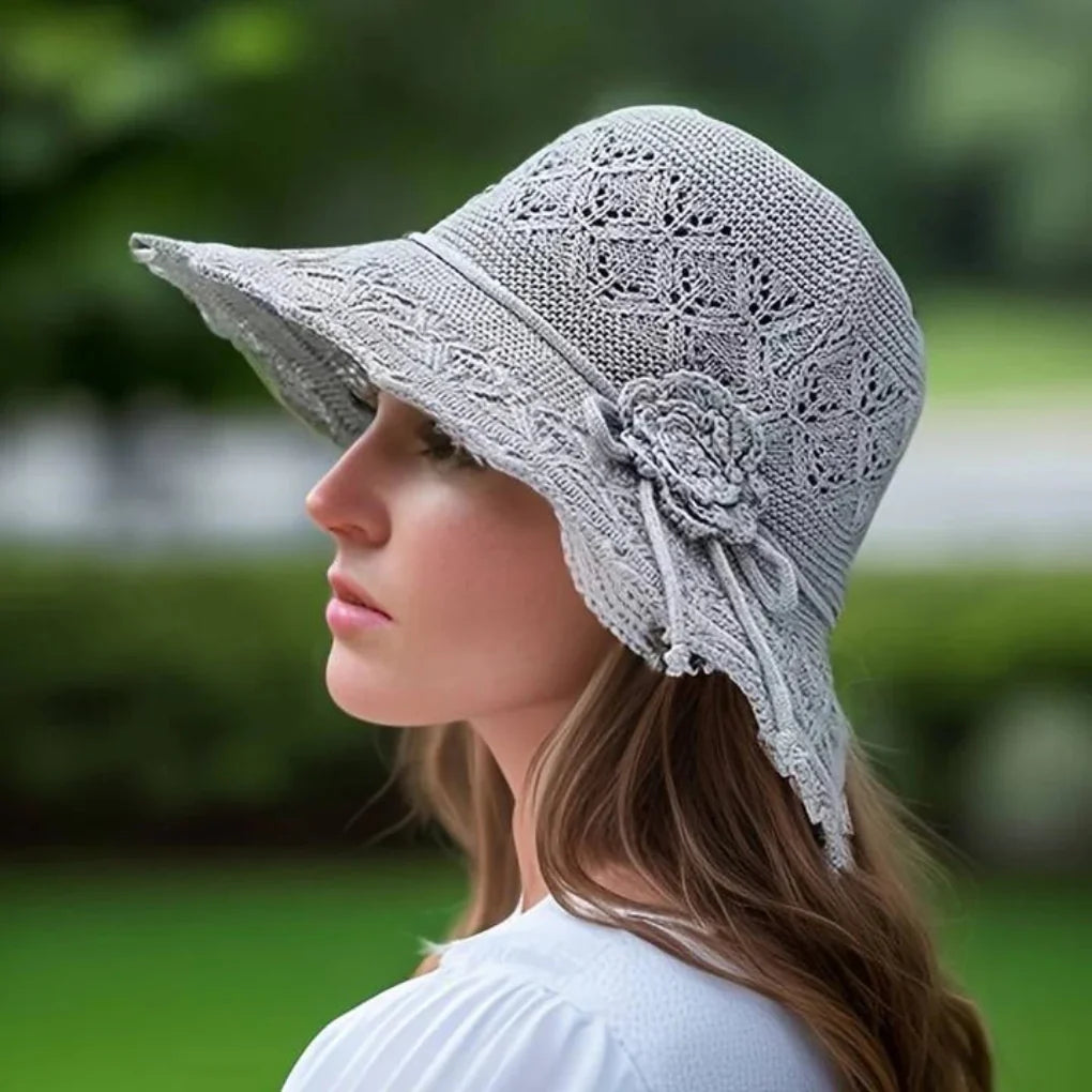 Eleganter Sonnenhut aus Spitze für Damen