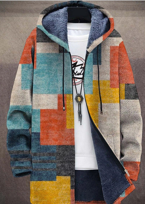 Retro-Farbblock-Weste für Herren