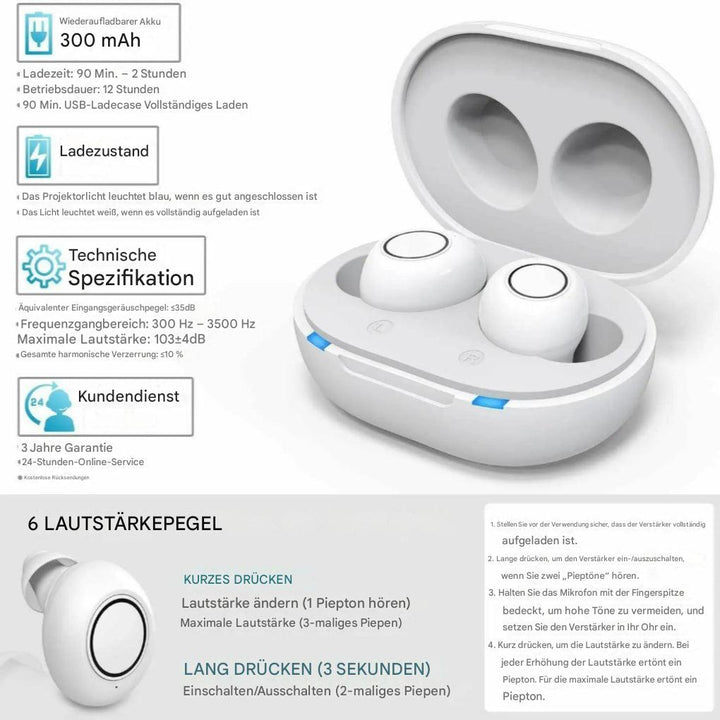 Bluetooth-Hörgeräte mit App-Steuerung