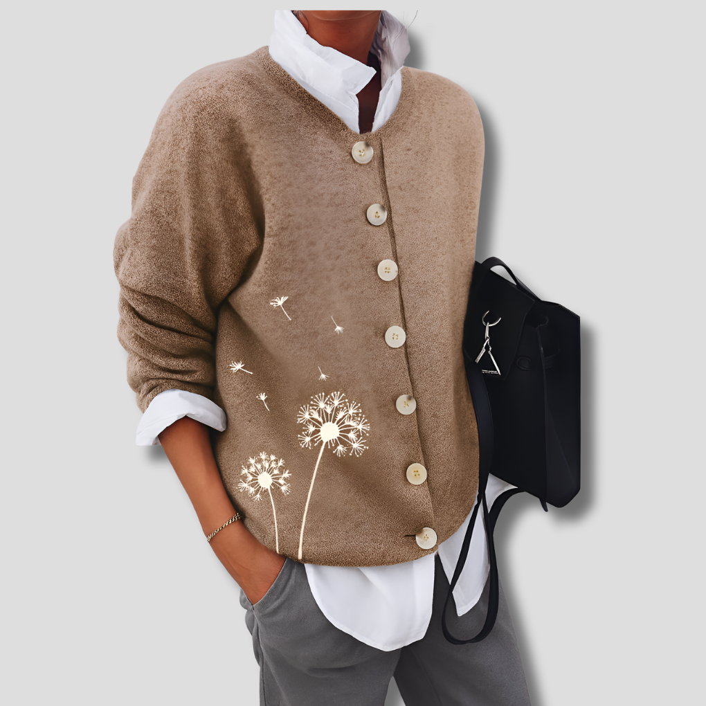 Damen kuscheliger Winter-Strickcardigan