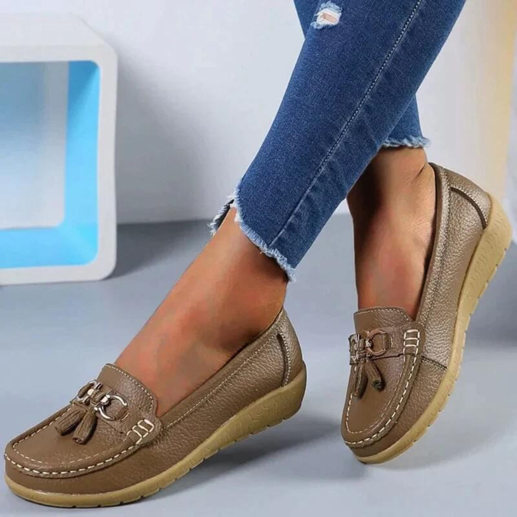 Retro-Keil-Loafer für Damen