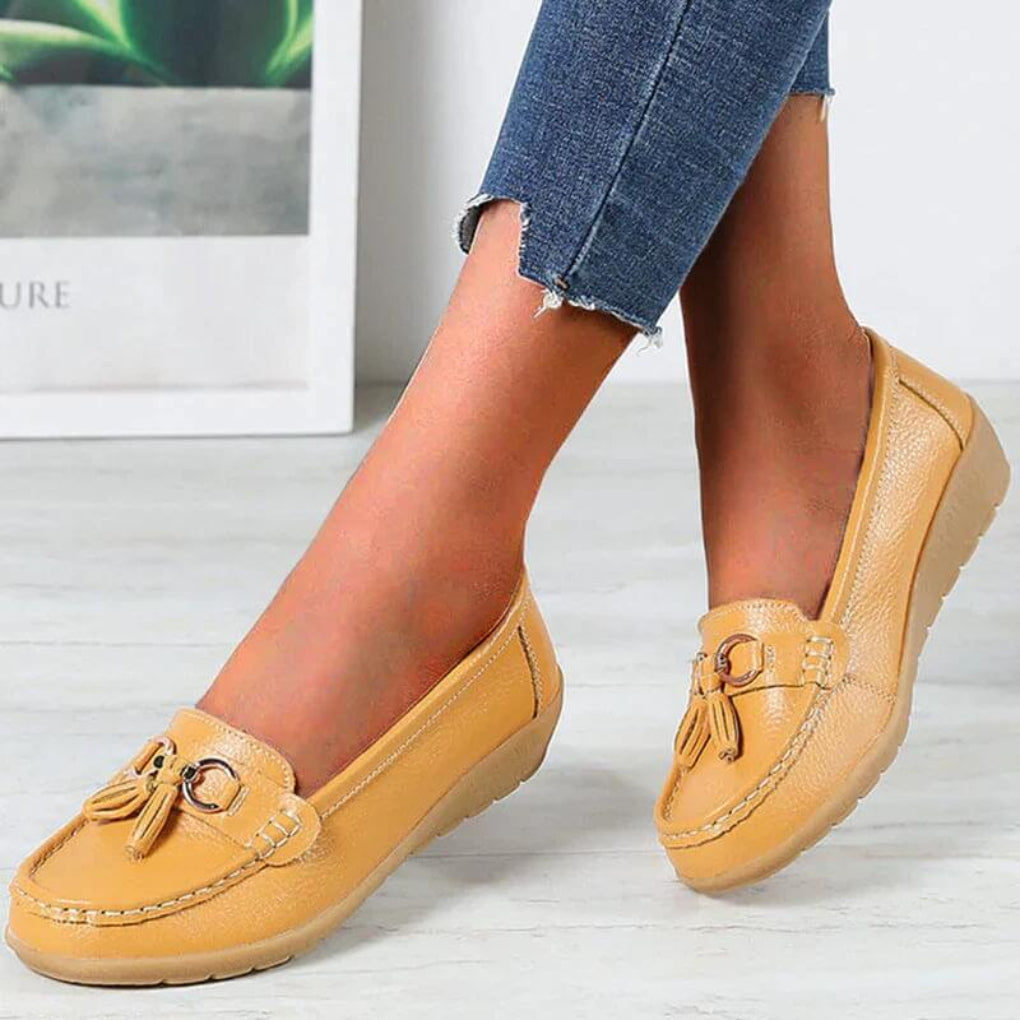 Retro-Keil-Loafer für Damen