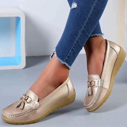 Retro-Keil-Loafer für Damen