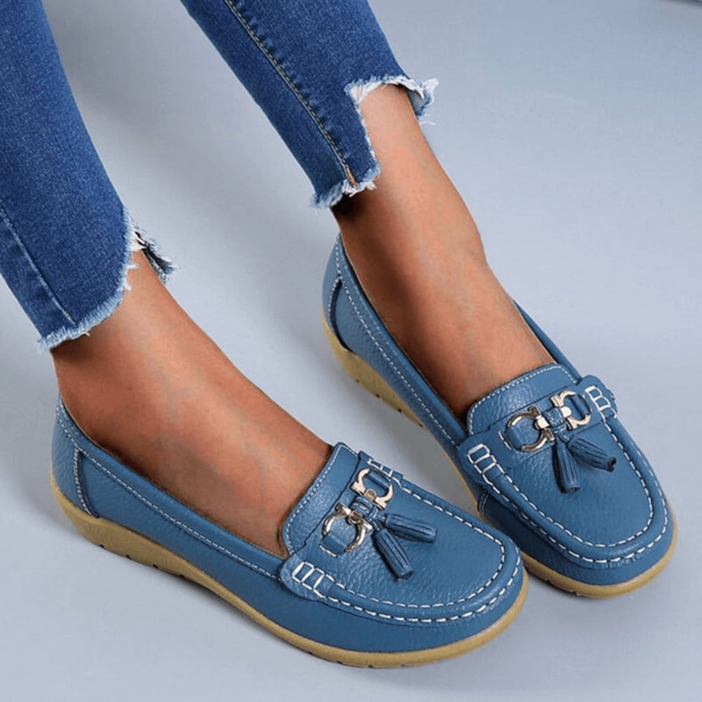 Retro-Keil-Loafer für Damen
