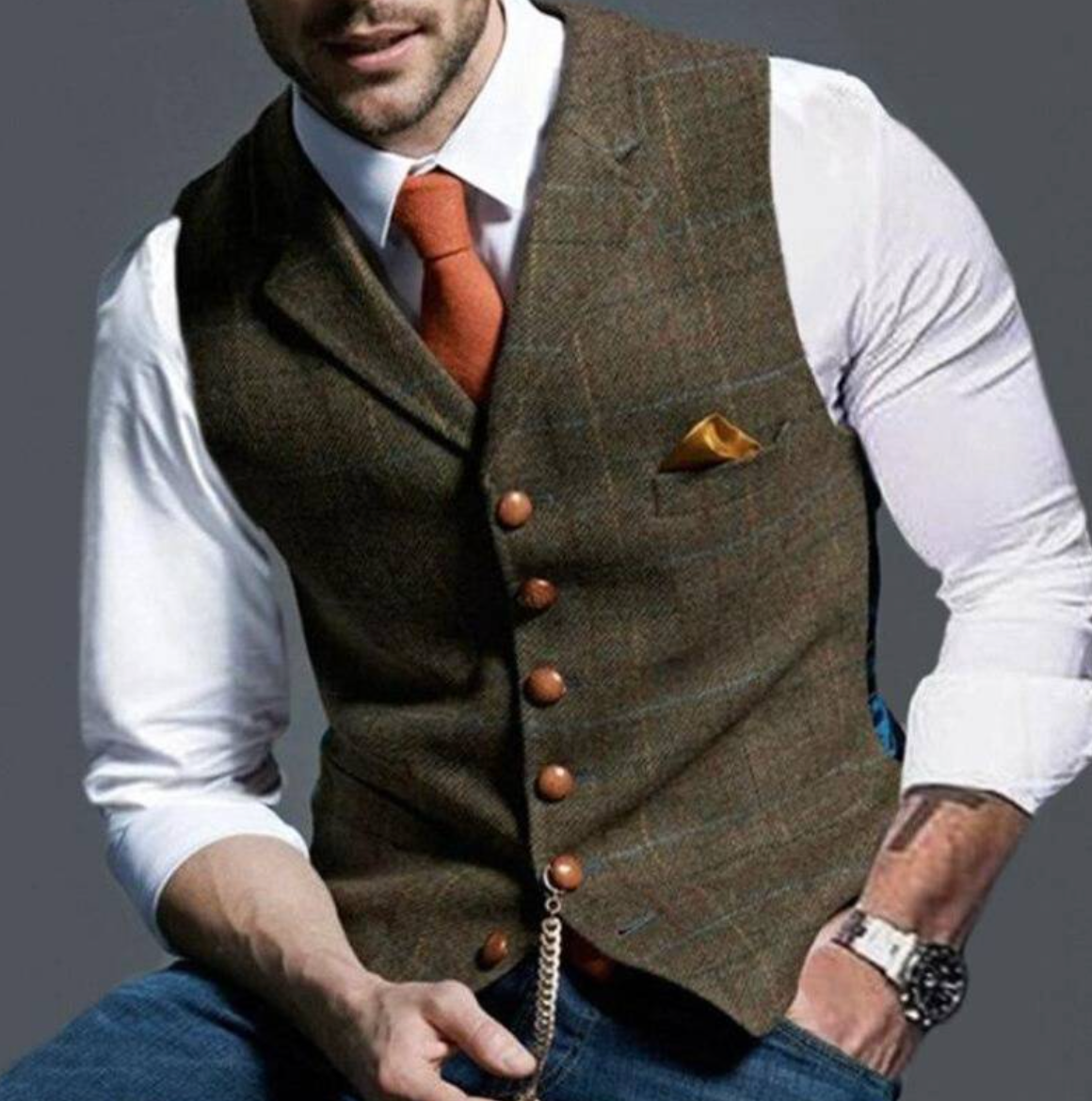 Herren-Vintage-Weste – Klassischer Stil mit modernem Touch
