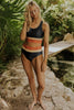 Bikini-Set mit Cut-Back-Design und Farbblockdesign
