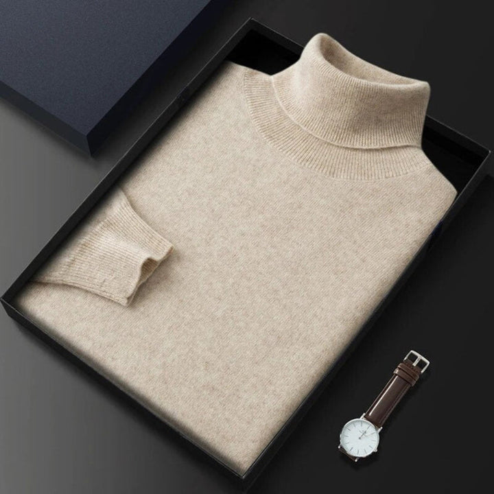Hochwertiger Herren Kaschmir Rollkragenpullover