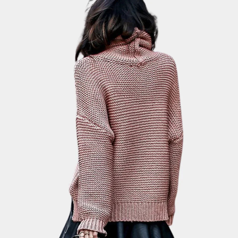 Luxuriöser Rollkragenpullover aus Strick für Damen